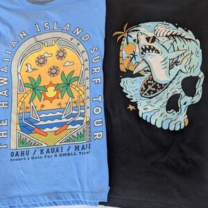 Boys Old Navy Set Of 2 T-Shirts - Blue & Black, Size XL 14/16